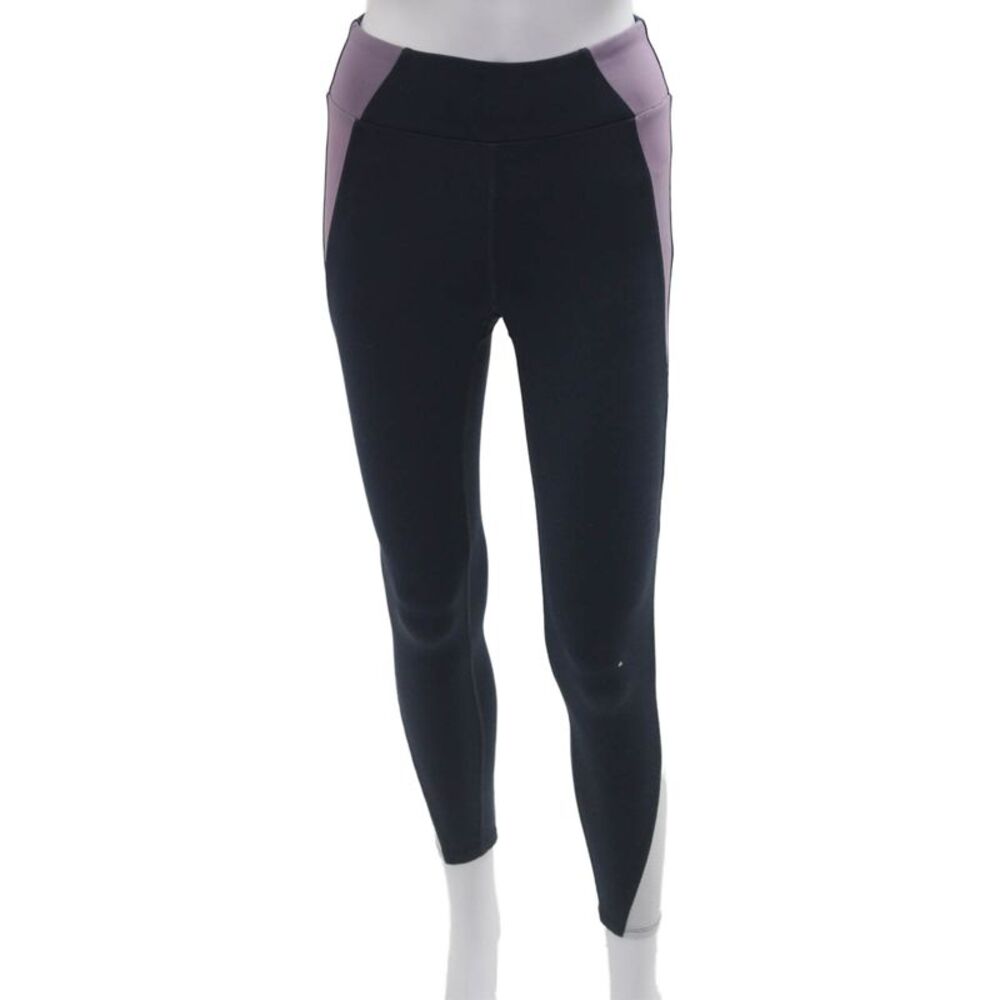 Heroine Sport Women Ankle Leggings Black Polyester Solid Size S